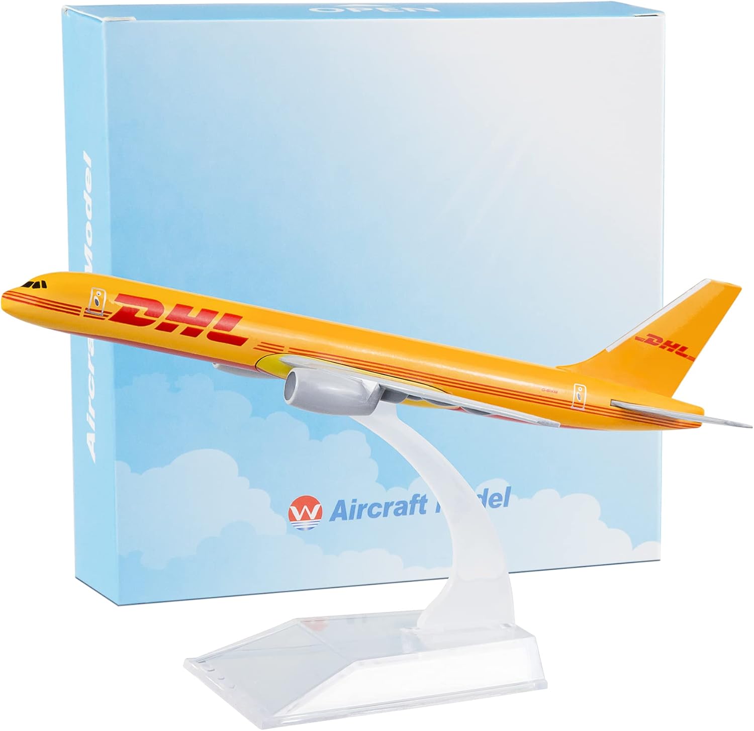 Model Airplane Plastic - 16cm Metal Uçak B757 DHL Kargo